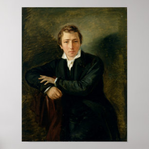 Porträtt av Heinrich Heine 1831 Poster