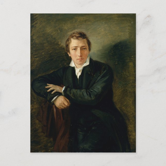 Porträtt av Heinrich Heine 1831 Vykort (Framsida)