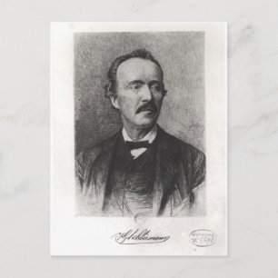 Porträtt av Heinrich Schliemann Vykort