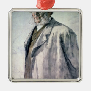 Porträtt av Henrik Ibsen, 1895 Julgransprydnad Metall