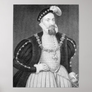 Porträtt av Henry grå färg Poster