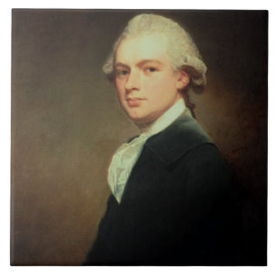 Porträtt av Henry Russell (1751-1836) c.1783 (olj Kakelplatta
