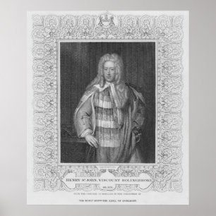 Porträtt av Henry St John Viscount Bolingbroke Poster