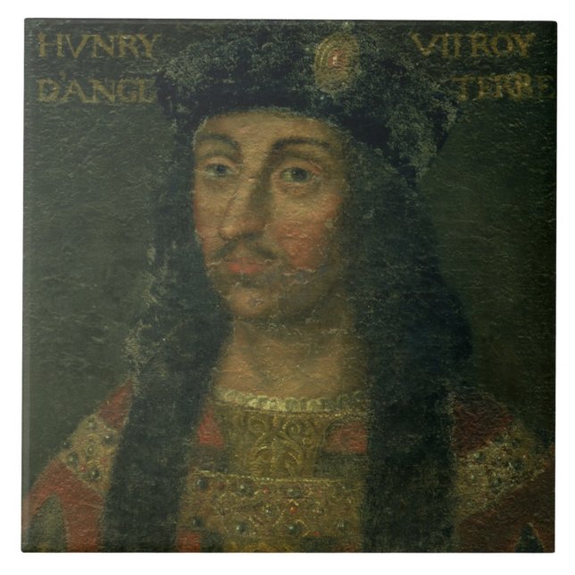 Porträtt av Henry VII (1457-1509) (olja på panel) Kakelplatta (Framsidan)