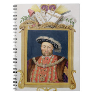 Porträtt av Henry VIII (1491-1547) som försvarar Anteckningsbok