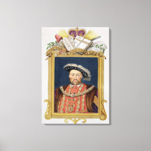 Porträtt av Henry VIII (1491-1547) som försvarare Canvastryck