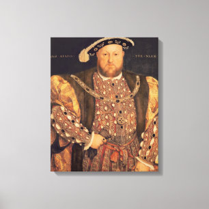 Porträtt av Henry VIII åldrades 49, 1540 Canvastryck