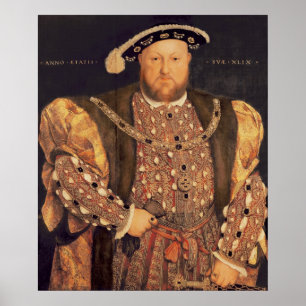 Porträtt av Henry VIII åldrades 49, 1540 Poster