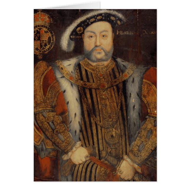 Porträtt av Henry VIII Hälsningskort (Framsidan)
