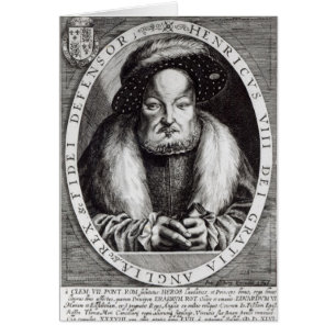 Porträtt av Henry VIII Hälsningskort