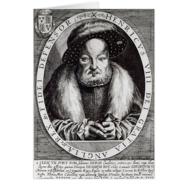 Porträtt av Henry VIII Hälsningskort (Framsidan)