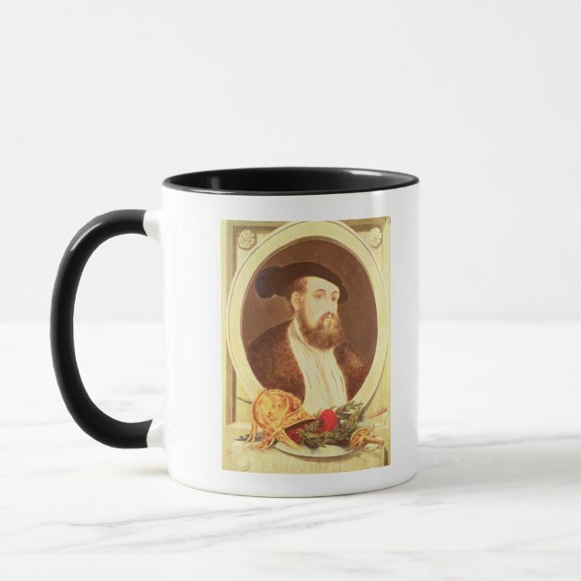 Porträtt av Hernan Cortes Mugg (Vänster)