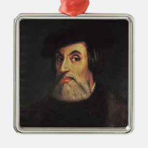 Porträtt av Hernando Cortes Julgransprydnad Metall