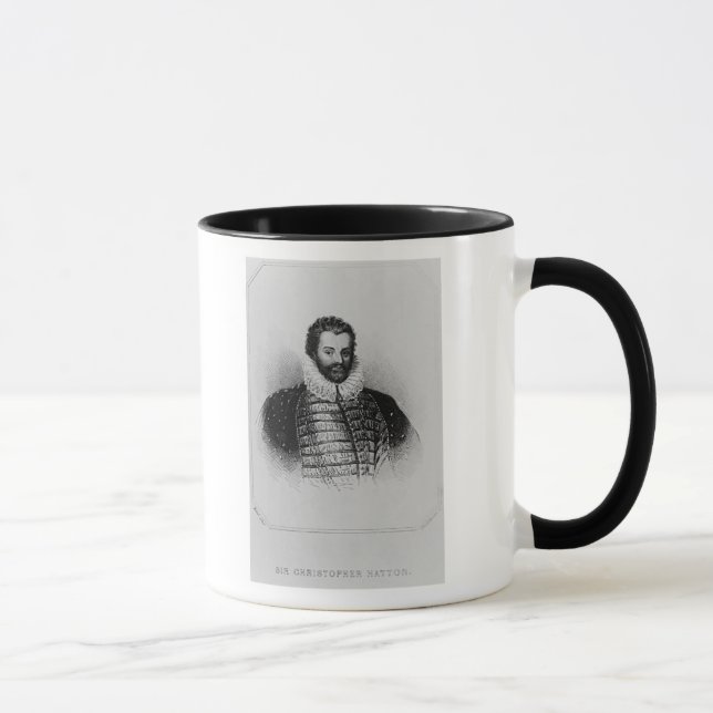 Porträtt av herr Christopher Hatton Mugg (Höger)