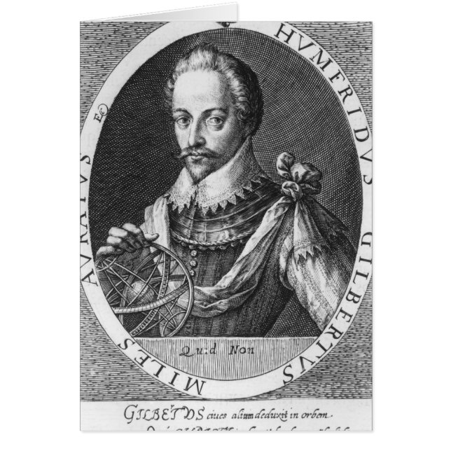 Porträtt av herr Humphrey Gilbert Hälsningskort (Framsidan)