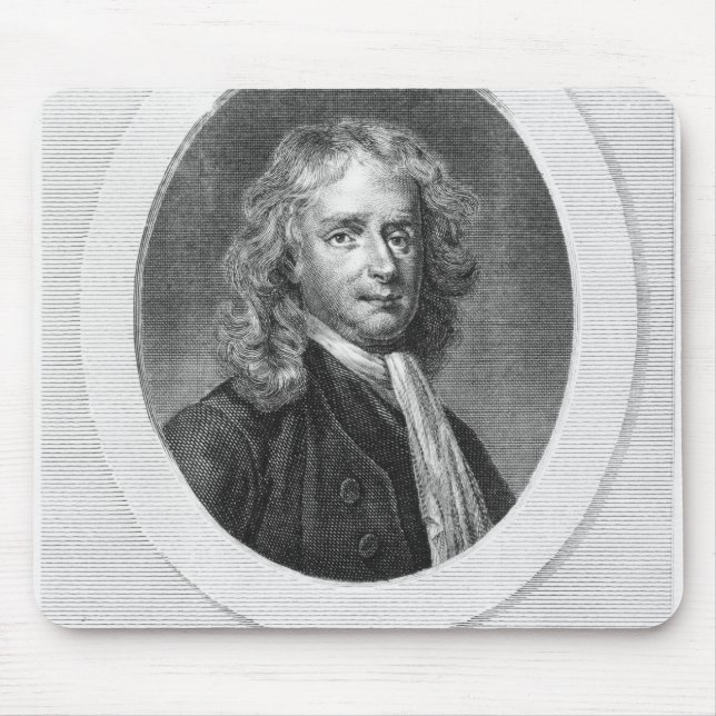 Porträtt av herr Isaac Newton Musmatta (Framsidan)
