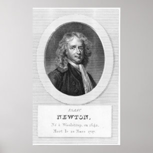 Porträtt av herr Isaac Newton Poster