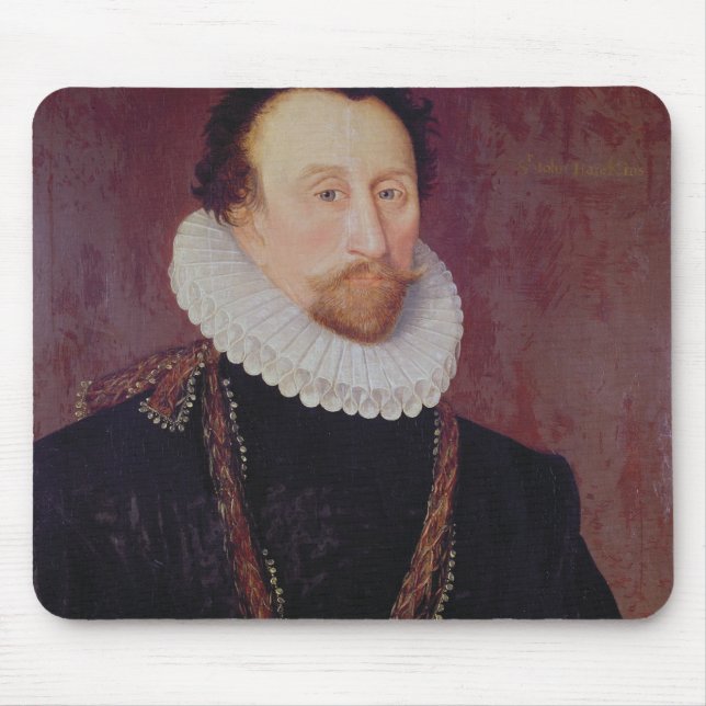 Porträtt av herr John Hawkins 1581 Musmatta (Framsidan)