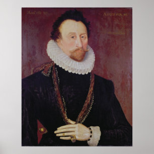 Porträtt av herr John Hawkins 1581 Poster
