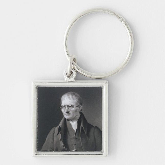 Porträtt av herr Joseph Thomson Fyrkantig Silverfärgad Nyckelring (Framsidan)