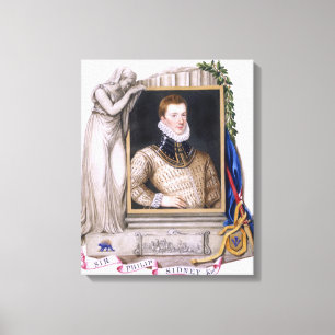 Porträtt av herr Philip Sidney (1554-86) från Canvastryck