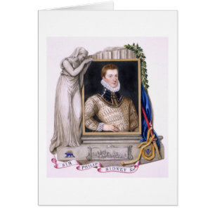 Porträtt av herr Philip Sidney (1554-86) från Hälsningskort