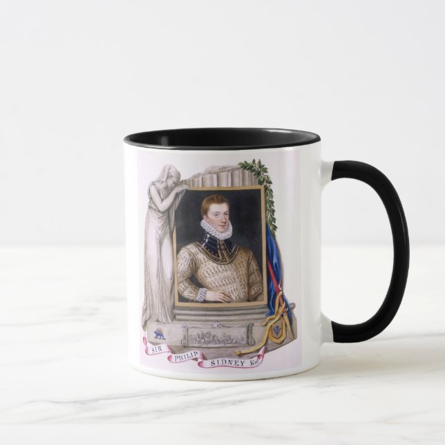 Porträtt av herr Philip Sidney (1554-86) från Mugg (Höger)