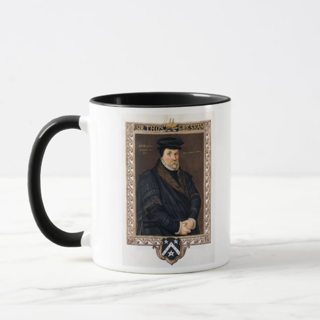 Porträtt av herr Thomas Gresham (c.1519-79) från Mugg (Vänster)