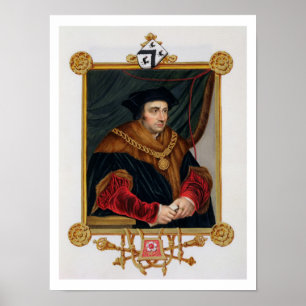Porträtt av herr Thomas mer (1478-1535) från 'Me Poster