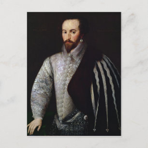 Porträtt av herr Walter Raleigh 1588 Vykort