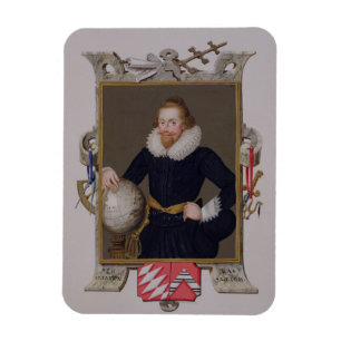 Porträtt av herr Walter Raleigh (c.1552-1618) fr Magnet