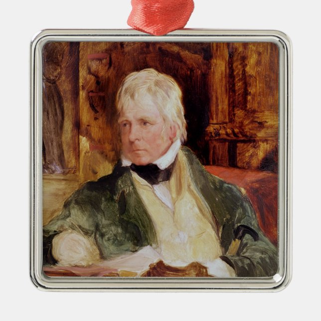 Porträtt av herr Walter Scott Julgransprydnad Metall (Framsidan)