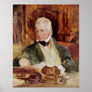 Porträtt av herr Walter Scott Poster