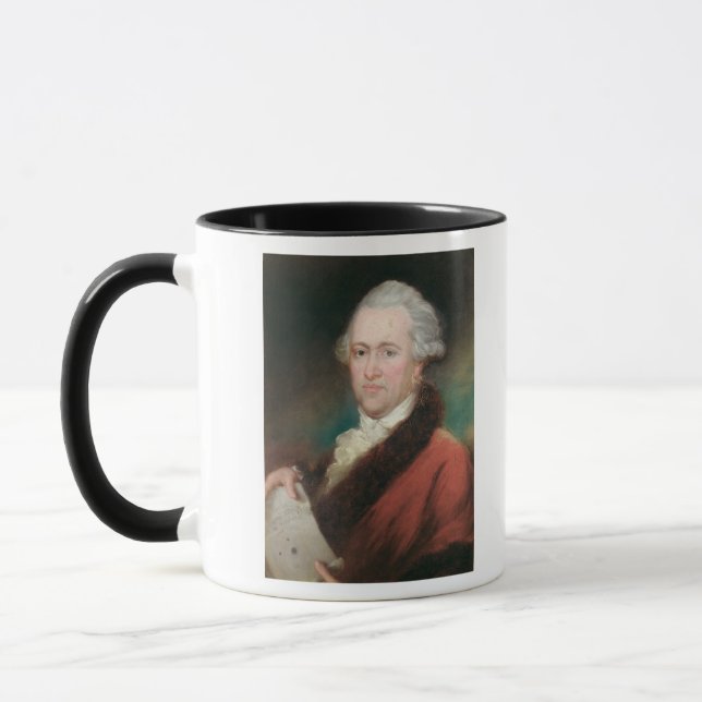 Porträtt av herr William Herschel c.1795 Mugg (Vänster)