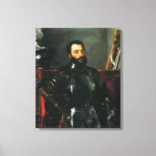 Porträtt av hertigen av Urbino av Titian Canvastryck
