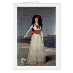 Porträtt av hertiginnan av Francisco de Goya Hälsningskort