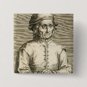 Porträtt av Hieronymus Bosch (c.1450-1516) Knapp