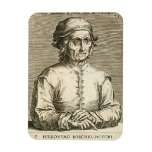 Porträtt av Hieronymus Bosch (c.1450-1516) Magnet