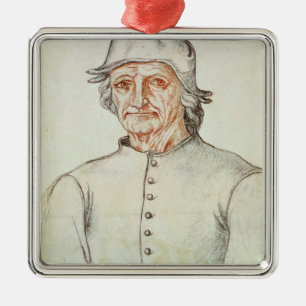 Porträtt av Hieronymus Bosch Julgransprydnad Metall
