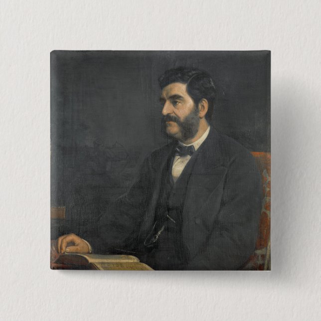 Porträtt av Hormuzd Rassam, 1869 Knapp (Framsida)