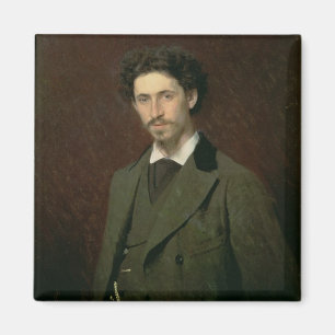Porträtt av Ilya Efimovich Repin, 1876 Magnet