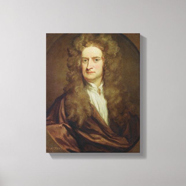 Porträtt av Isaac Newton 1702 Canvastryck (Framsida)