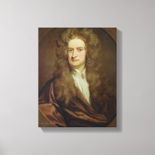 Porträtt av Isaac Newton 1702 Canvastryck