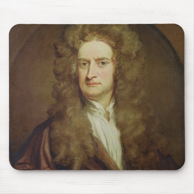 Porträtt av Isaac Newton 1702 Musmatta (Framsidan)