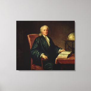 Porträtt av Isaac Newton, c.1726 Canvastryck