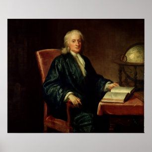 Porträtt av Isaac Newton, c.1726 Poster