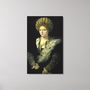 Porträtt av Isabella d'Este Canvastryck