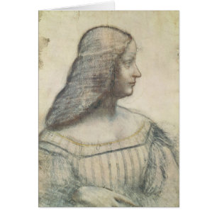Porträtt av Isabella d'Este Hälsningskort