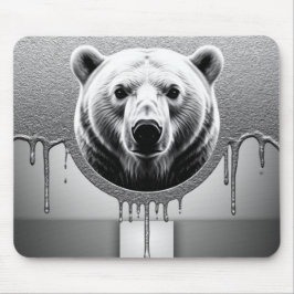 Porträtt av isbjörn med metallisk dropp-effekt 🐻 musmatta