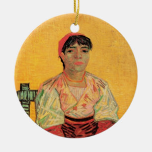 Porträtt av italiensk kvinna av Vincent van Gogh Julgransprydnad Keramik
